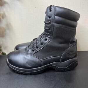 Interceptor Force Tactical Boots Men’s 9 Black Leather Duty Combat Outdoor 🌹